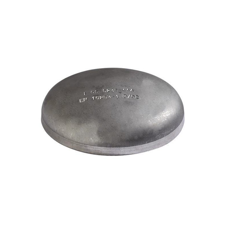 Fond acier noir bombé sans soudure S235 (T10) - 76.1mm   X   2.9mm