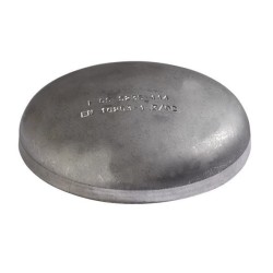 Fond acier noir bombé sans soudure S235 (T10) - 88.9mm   X   3.2mm